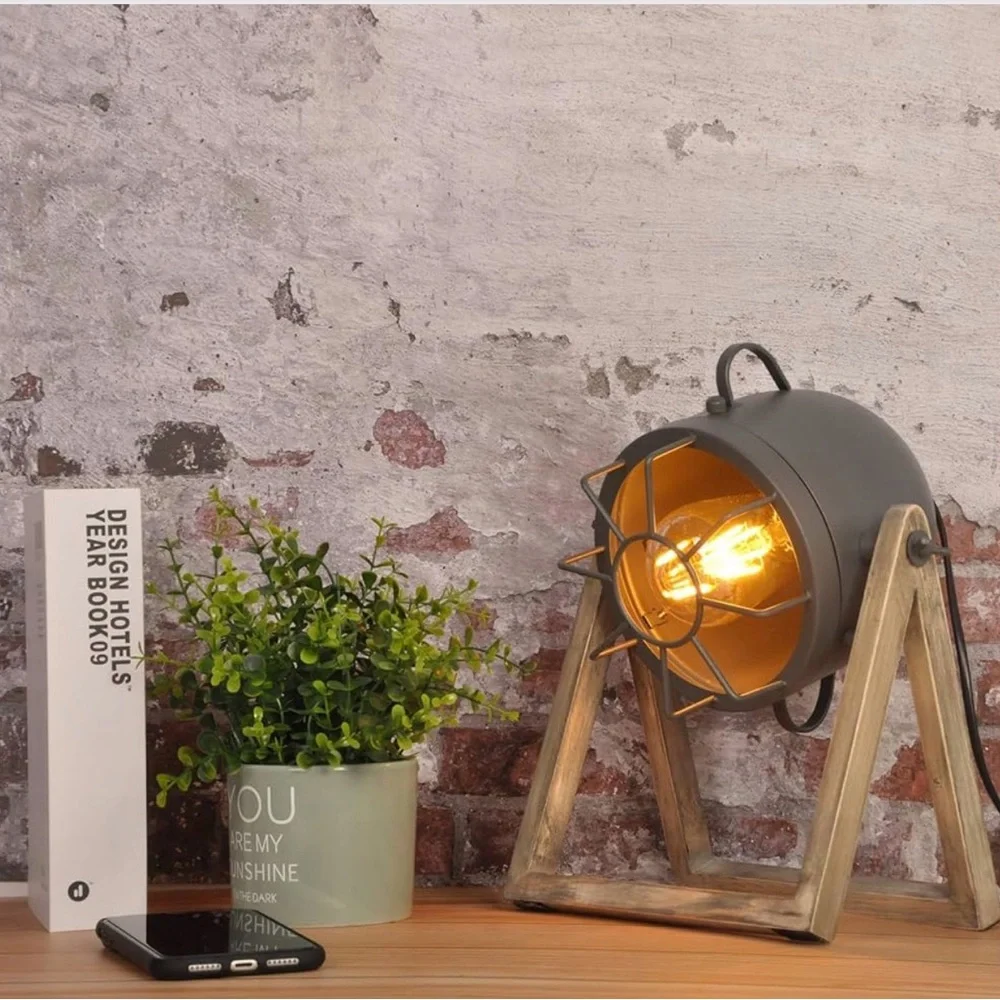 Vintage Retro Industrial Table Lamp - Picture 7 of 9